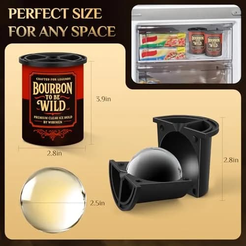Miaowoof Clear Ice Ball Maker 2.5" | Slow-Melting Crystal Ice for Whiskey thumbnail 3