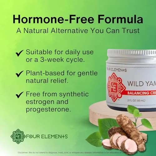 Four Elements 4E Wild Yam Balancing Cream 4 oz (2 x 2 oz) | Award-Winning Herbal Cream with Yam Root, Black Cohosh, Red Clover thumbnail 7