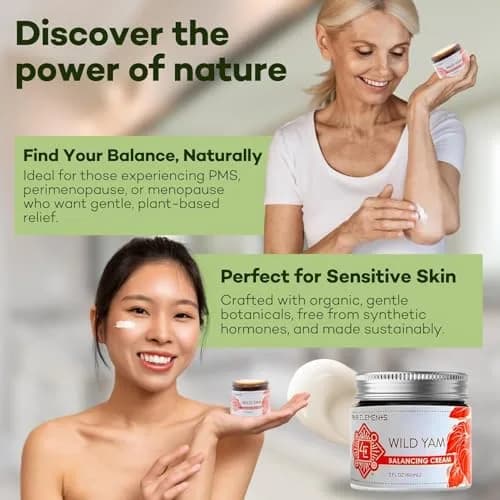 Four Elements 4E Wild Yam Balancing Cream 4 oz (2 x 2 oz) | Award-Winning Herbal Cream with Yam Root, Black Cohosh, Red Clover thumbnail 3