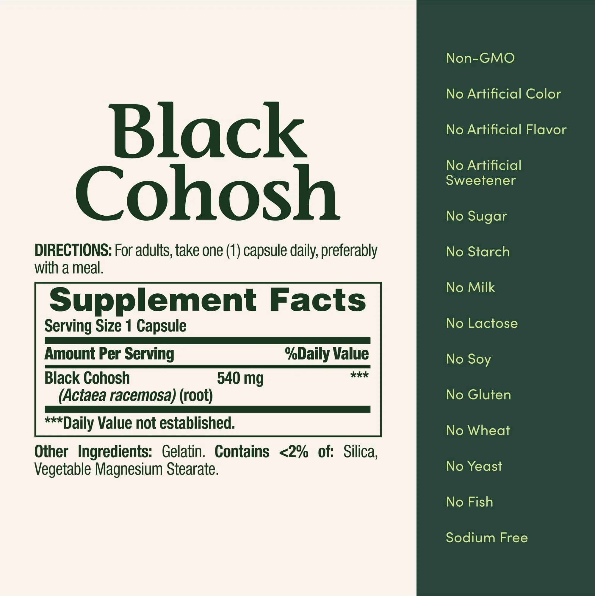 Nature's Bounty Black Cohosh Root Pills Herbal Health Supplement 540 mg 300 Capsules (Pack of 3) | Natural Menopausal Support - view 6