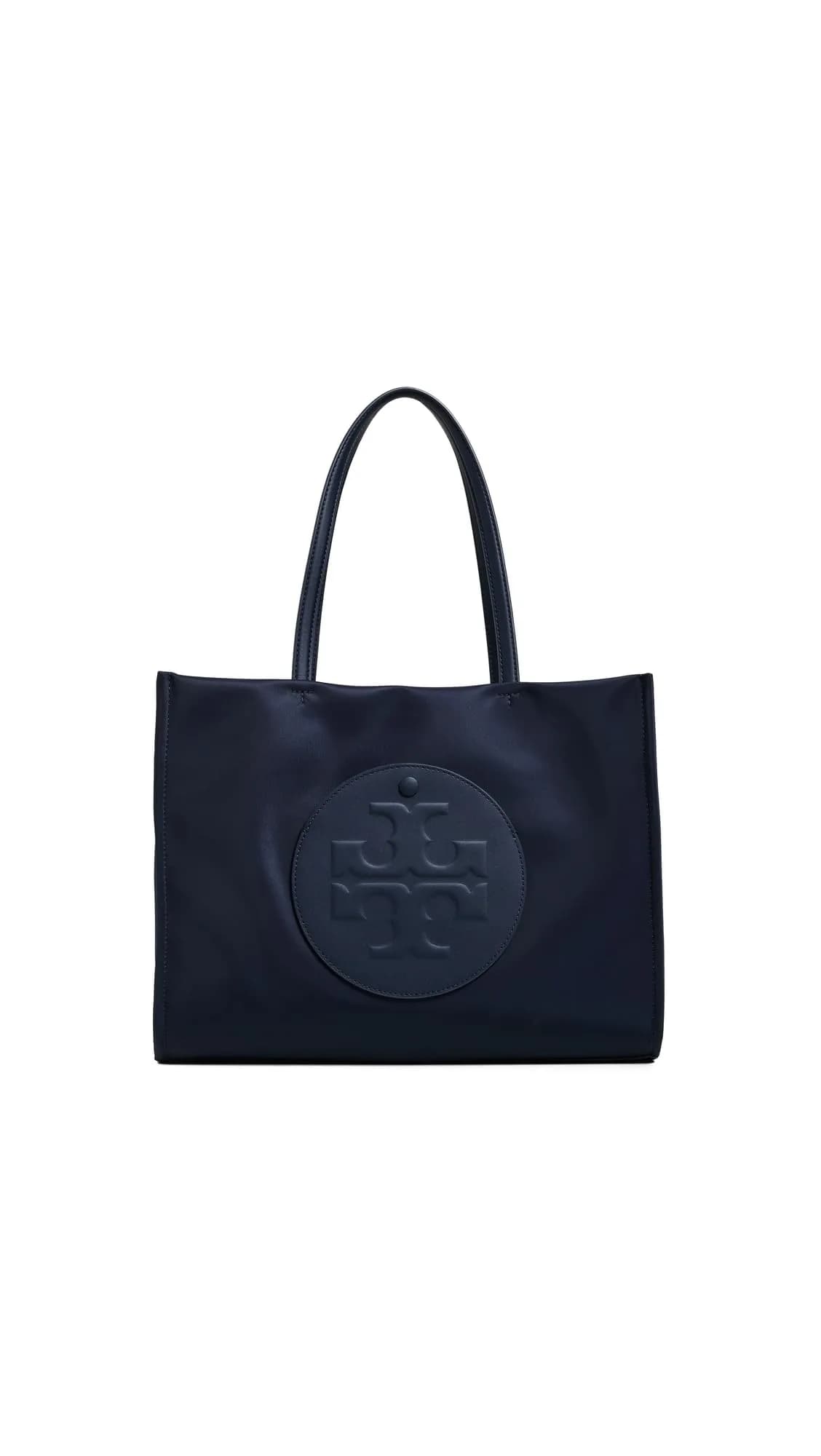 Tory Burch Ella Small Tote New Navy | Compact Structured Handbag for Work & Travel