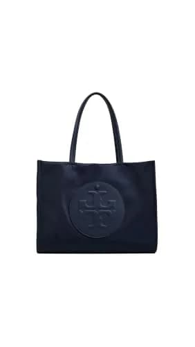 Tory Burch Ella Small Tote New Navy | Compact Structured Handbag for Work & Travel thumbnail 1