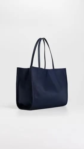 Tory Burch Ella Small Tote New Navy | Compact Structured Handbag for Work & Travel thumbnail 3