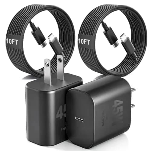 SpeedScope Samsung Super Fast Charger 45W Type C | 2 Pack 10FT Long Cord for Galaxy S26 Ultra thumbnail 1