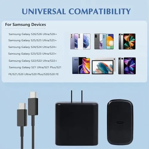 SpeedScope Samsung Super Fast Charger 45W Type C | 2 Pack 10FT Long Cord for Galaxy S26 Ultra thumbnail 3