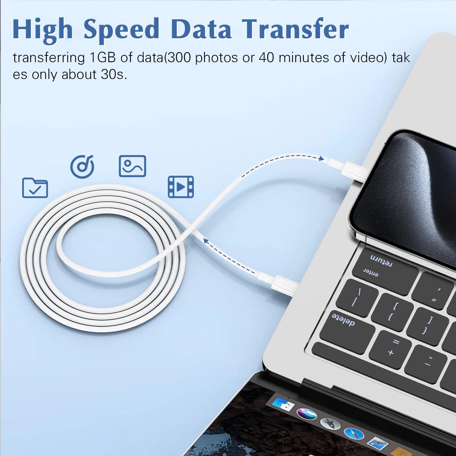 SpeedScope 45W USB C Fast Charger & 10FT Cable | Compatible with Galaxy S26 Ultra/S25+/S24+ thumbnail 6