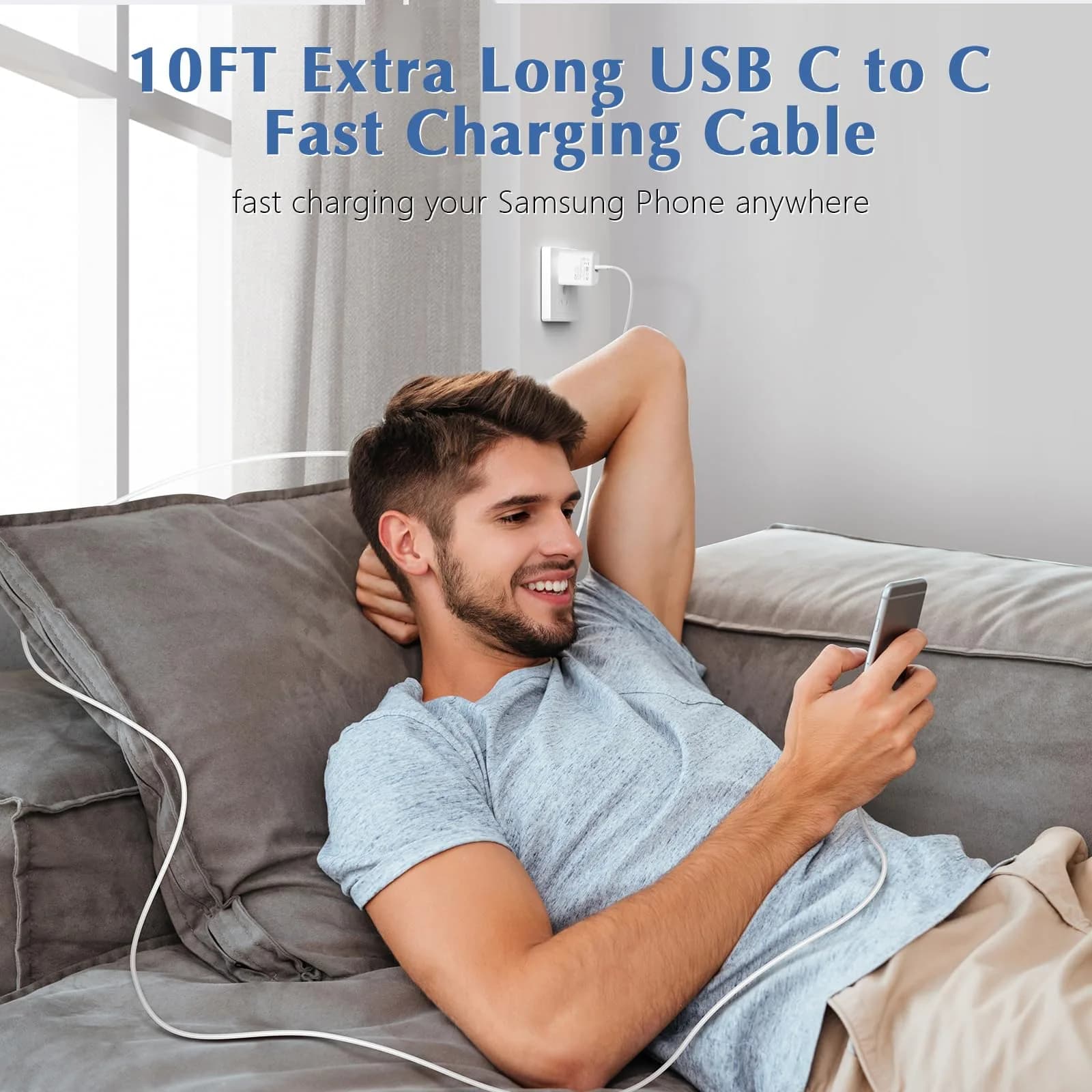 SpeedScope 45W USB C Fast Charger & 10FT Cable | Compatible with Galaxy S26 Ultra/S25+/S24+ thumbnail 7