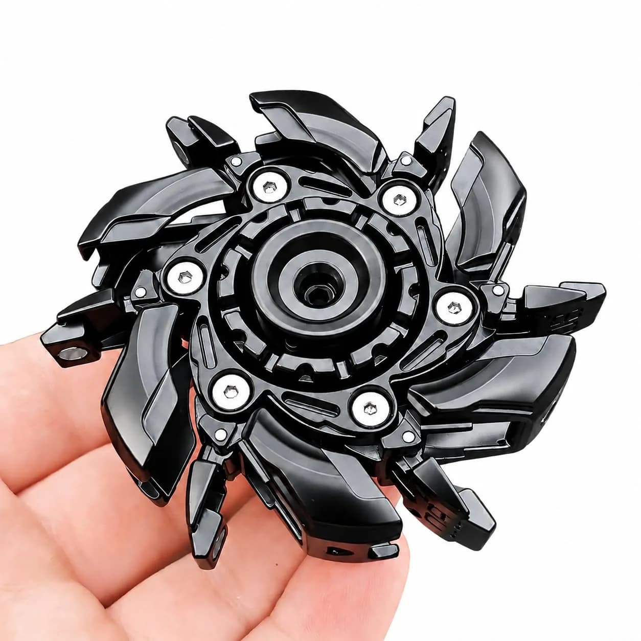 T-Conceal Metal Fidget Slider Spinner 5.0 cm (1.96 x 1.96 x 0.86 inches) | Magnetic EDC Stress Relief Toy — Black