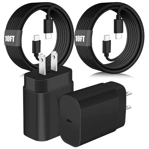 SpeedScope Super Fast Samsung Charger 25W USB C | 2 Pack, 10FT Long Type C Cable thumbnail 1