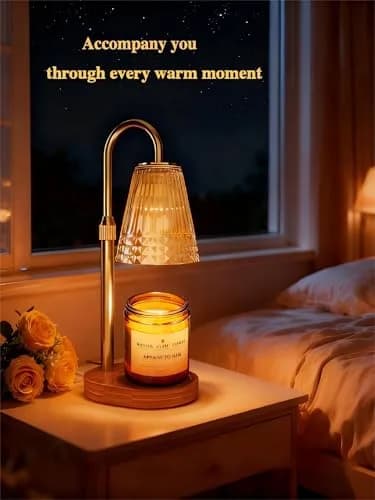 Exovyn Candle Warmer Lamp with Timer & Adjustable Height, Dimmable Light, Antique Gold 12.2 inch (31 cm) | Elegant Home Décor & Housewarming Gifts thumbnail 8