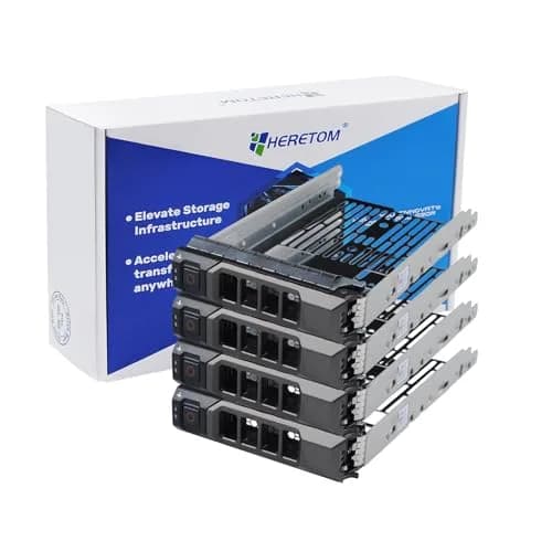 Heretom 4-Pack 3.5" SAS/SATA HDD/SSD Caddy Tray KG1CH F238F | Compatible with Dell PowerEdge Servers thumbnail 1