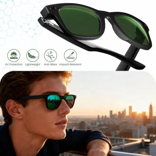 MAKCPOIMER Polarized Replacement Lenses for Ray-Ban Meta Wayfarer RW4006/RW4012 50mm & RW4008/RW4012 53mm | UV Protection thumbnail 3