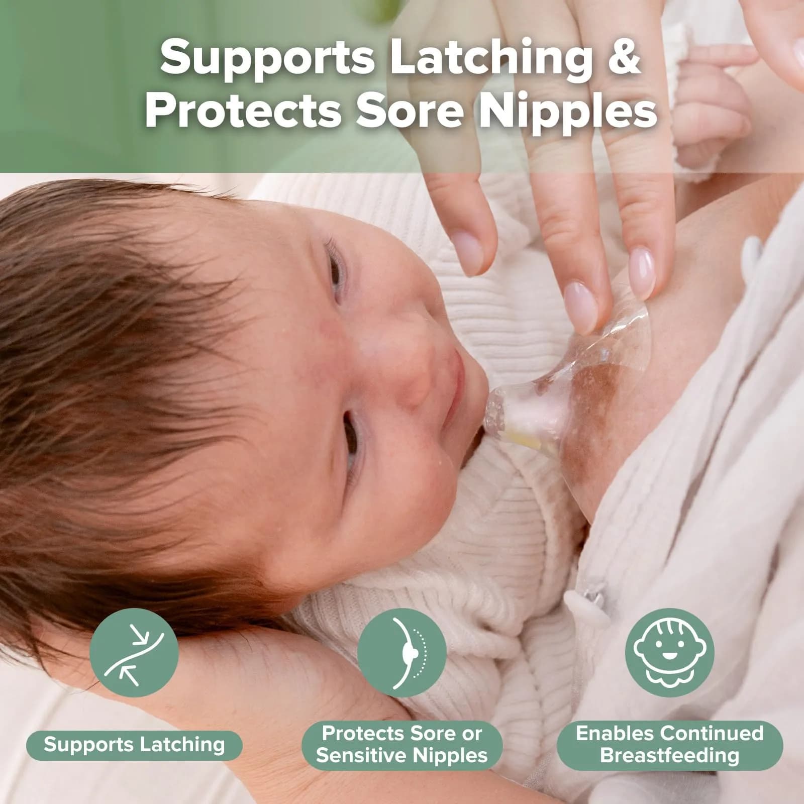 haakaa 24mm Silicone Nipple Shields for Breastfeeding (4 Pieces) with Carry Case - view 2