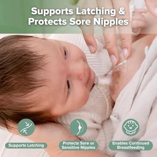 haakaa Silicone Nipple Shields for Breastfeeding Newborns (24mm, 4pcs) | Food-Grade Silicone for Latching Difficulties thumbnail 2