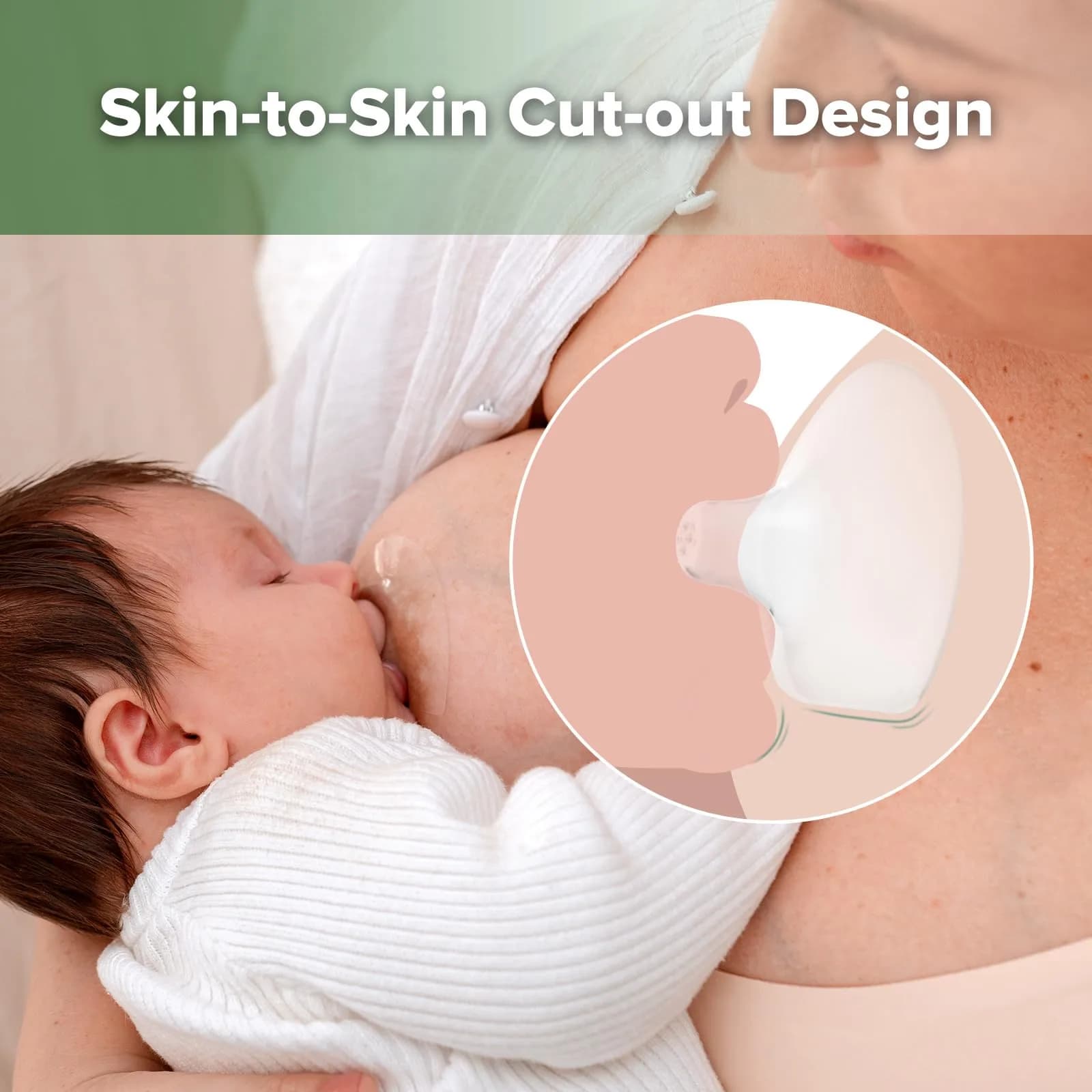 haakaa 24mm Silicone Nipple Shields for Breastfeeding (4 Pieces) with Carry Case - view 3