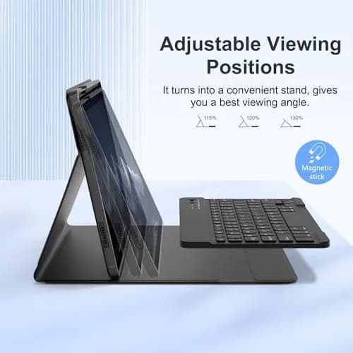 MMK Keyboard Case for Samsung Galaxy Tab A11+ / A9+ | 11 Inch, Black, Detachable Keyboard thumbnail 4