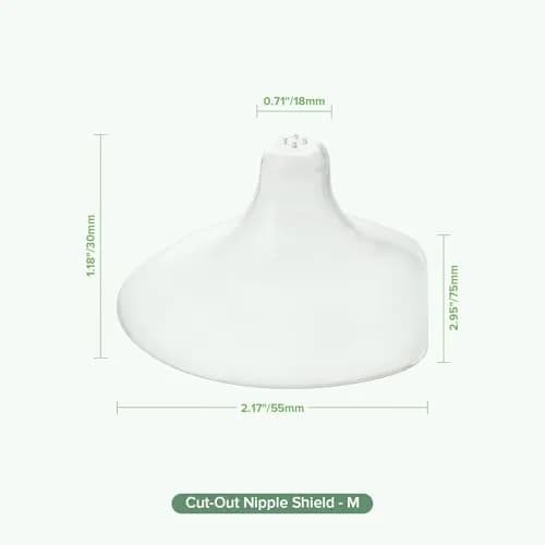 haakaa Silicone Nipple Shields for Breastfeeding Newborns, Contact Nipple Shield for Latching Difficulties, Flat or Inverted Nipples, Includes Storage Case (4pcs, 18mm) thumbnail 9