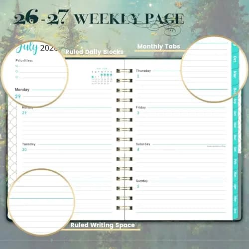 Pinchoco Planner 2026-2027 | Academic Weekly & Monthly Organizer, 6.3" x 8.4" thumbnail 5