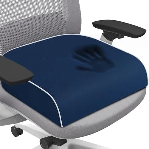 SweetSlubr Large Tailbone Pain Relief Seat Cushion | Ergonomic Memory Foam Chair Pad - main product image