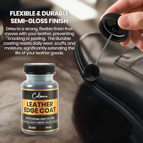 Calvana Leather Edge Coat 4oz | Flexible, Water-Resistant Sealant & Finish for Leather Edges thumbnail 5