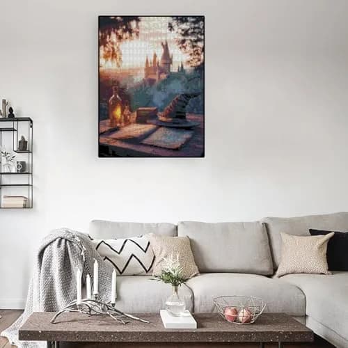 Paintcolor Castle Stamped Cross Stitch Kit 30x40cm (11.8x15.8 inches) | Beginner Embroidery with Pre-Printed Fabric thumbnail 5