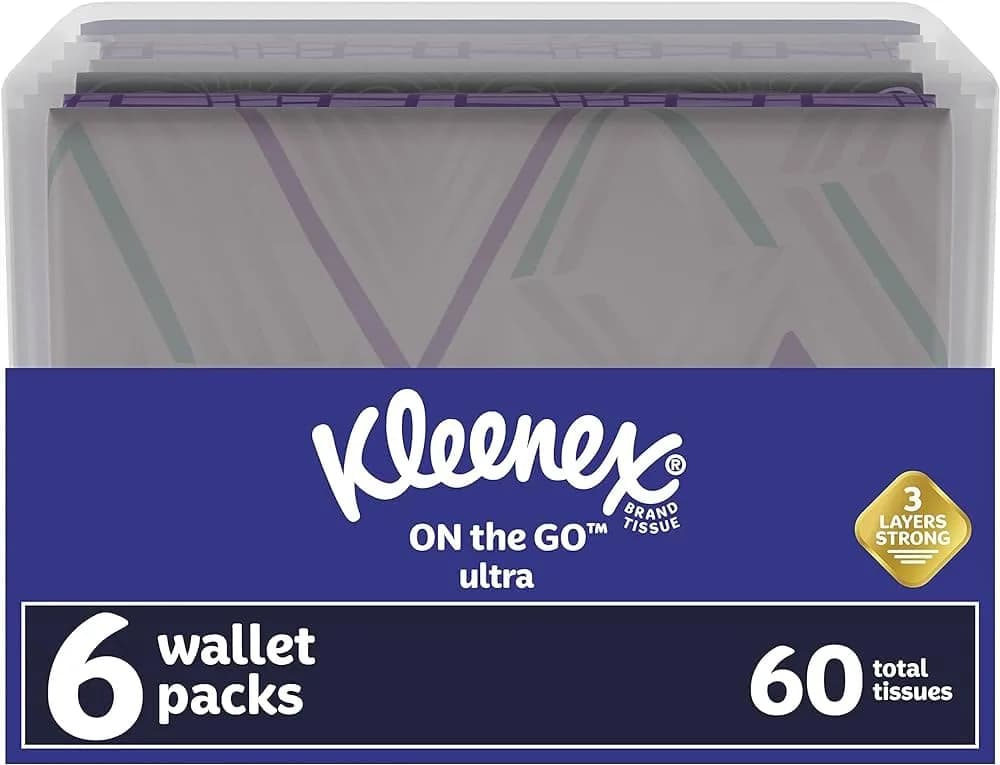 Kleenex On-The-Go Facial Tissues Pocket Pack, 72 Count | Travel-Friendly Pack of Tissues - main product image