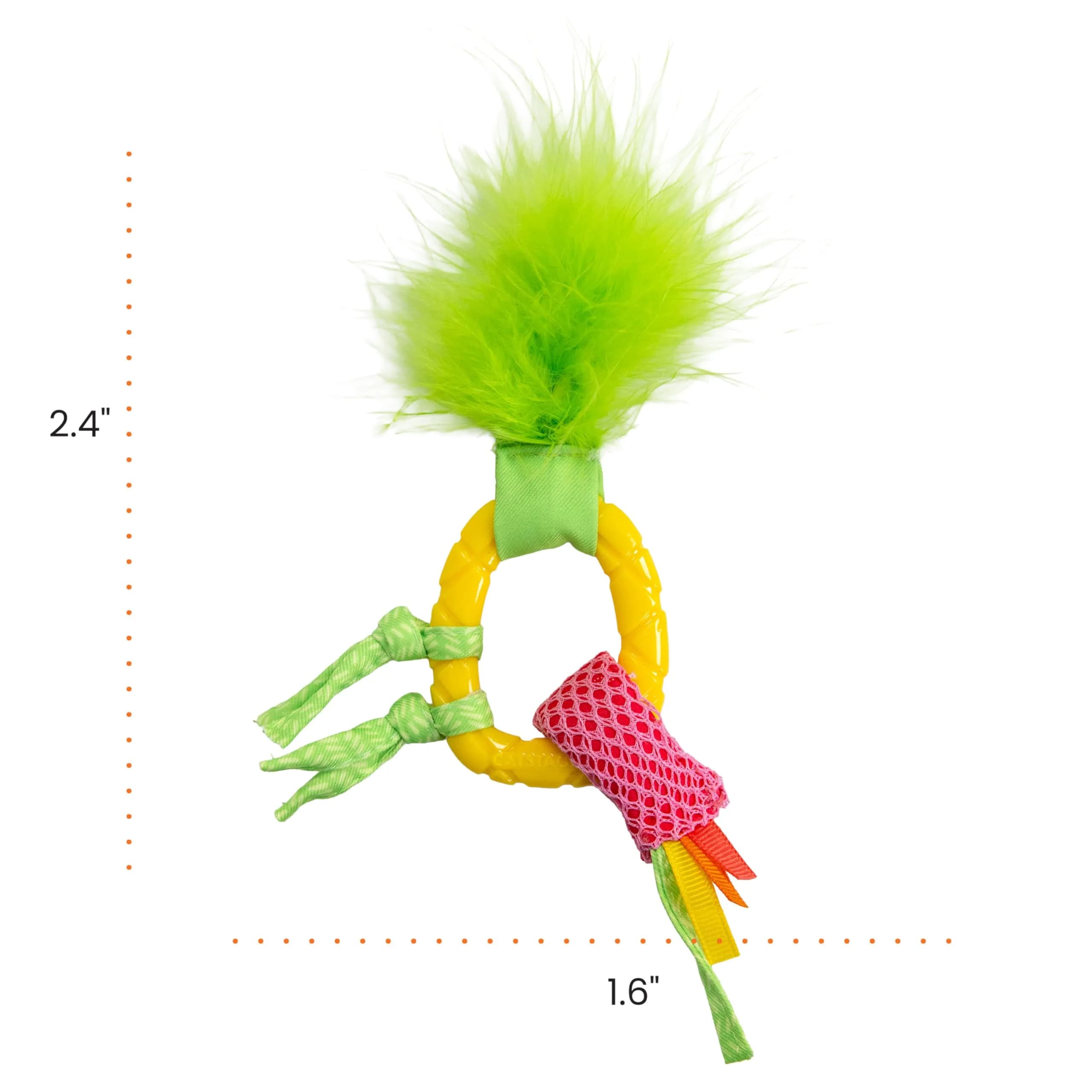 Catstages Dental Pineapple Teether Cat Toy | Textured Mesh & Catnip Oil Infused for Teething Relief - view 5