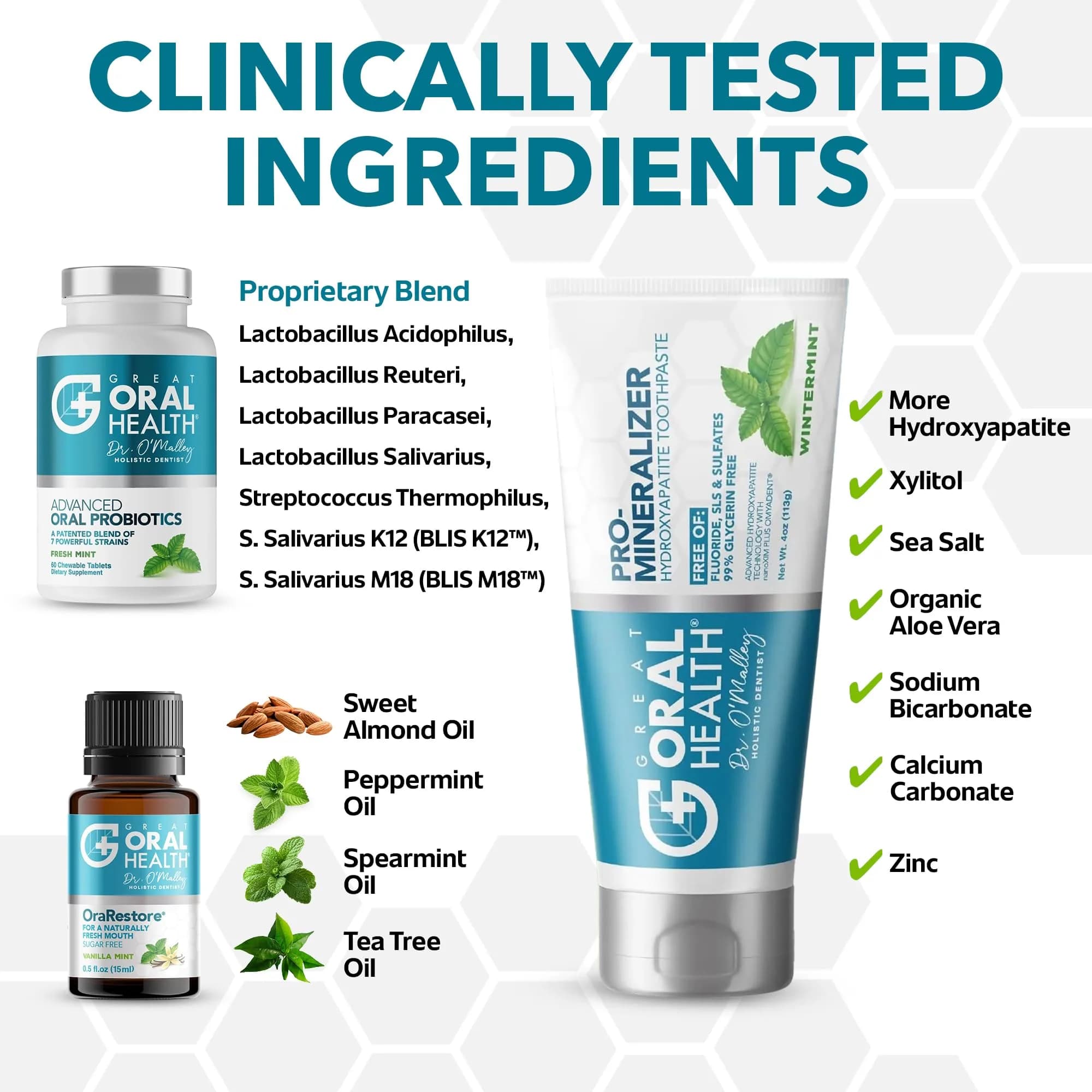 Great Oral Health Multi Flavor System Oral Probiotics | Dentist Formulated for Bad Breath & Gum Health - view 4