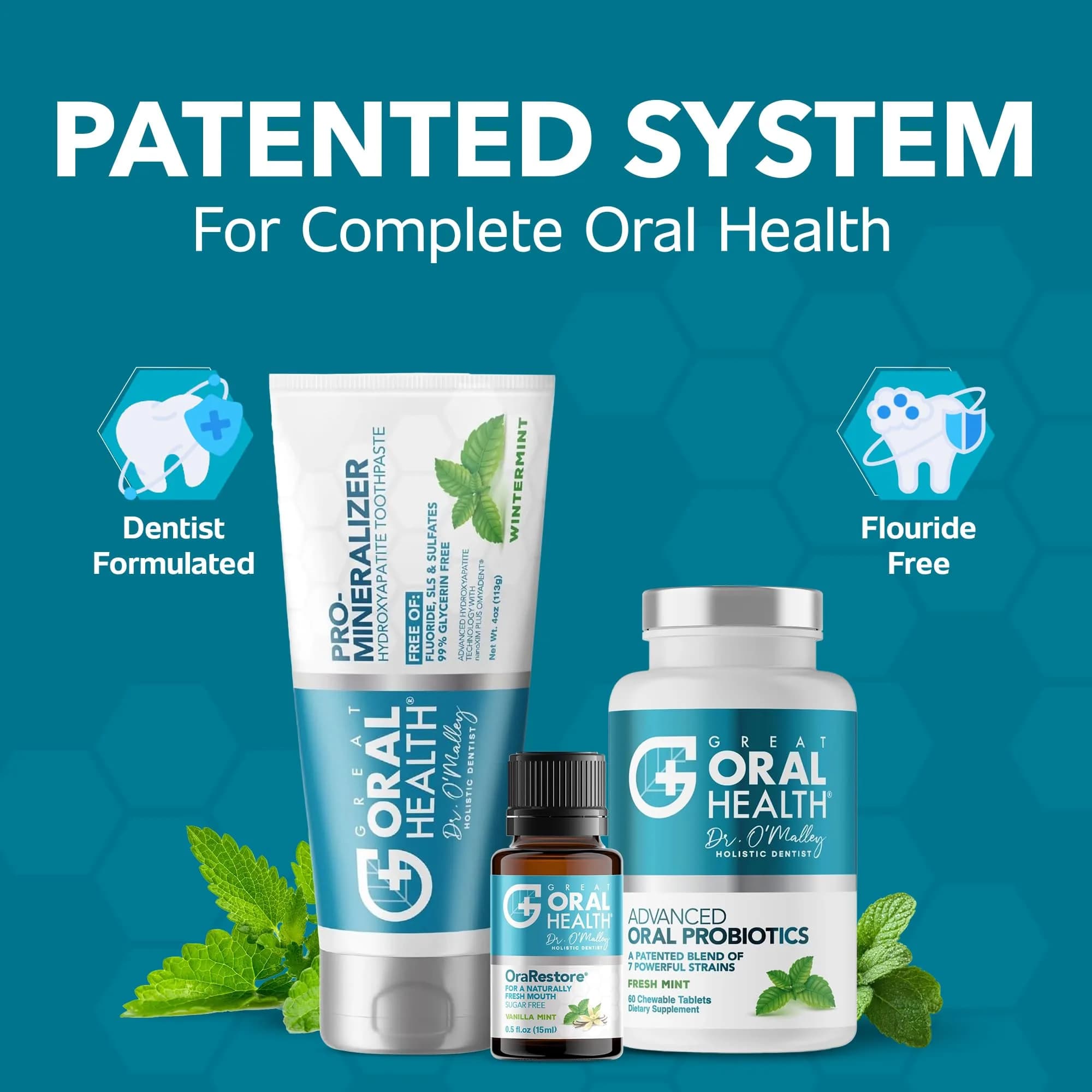 Great Oral Health Multi Flavor System Oral Probiotics | Dentist Formulated for Bad Breath & Gum Health - view 2