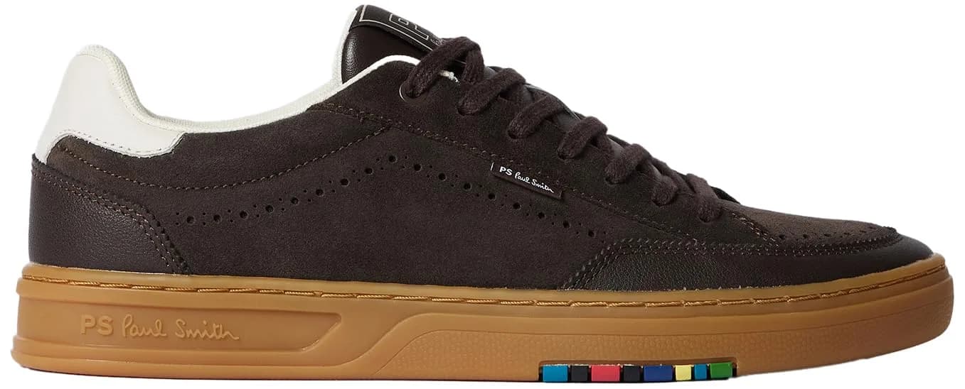 Paul Smith PS Mens Shoe HILLSTAR Dark Brown 9 | Casual Athletic Sneakers with Leather Upper