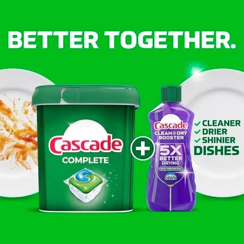 Cascade Complete Action Dishwasher Detergent Pods 43 Count | Powerful Grease Removal & Pipe Safe thumbnail 4