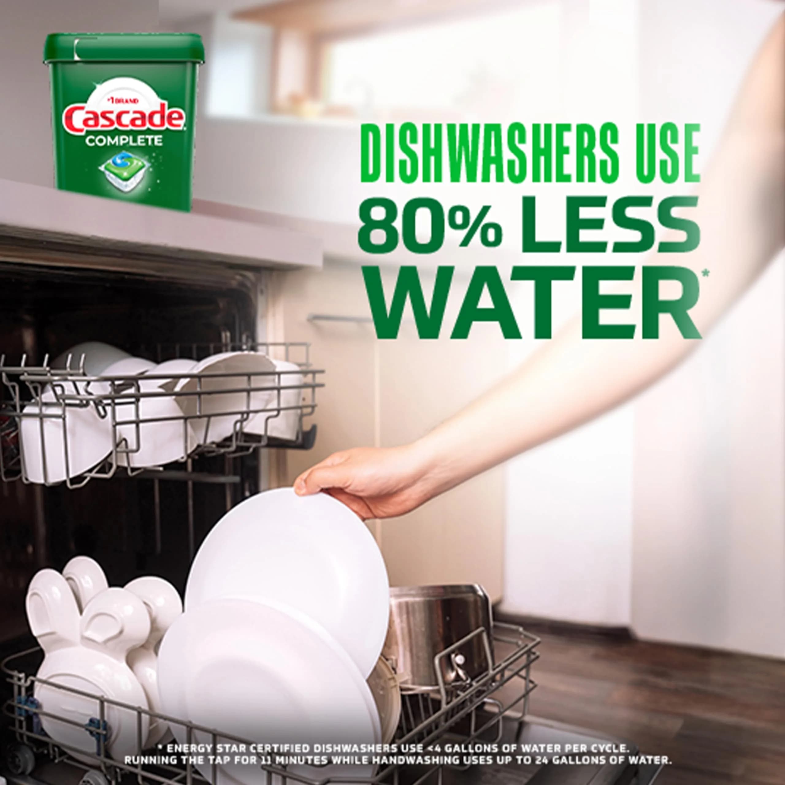 Cascade Complete Action Dishwasher Detergent Pods 43 Count | Powerful Grease Removal & Pipe Safe - view 8