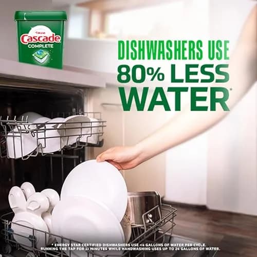 Cascade Complete Action Dishwasher Detergent Pods 43 Count | Powerful Grease Removal & Pipe Safe thumbnail 8