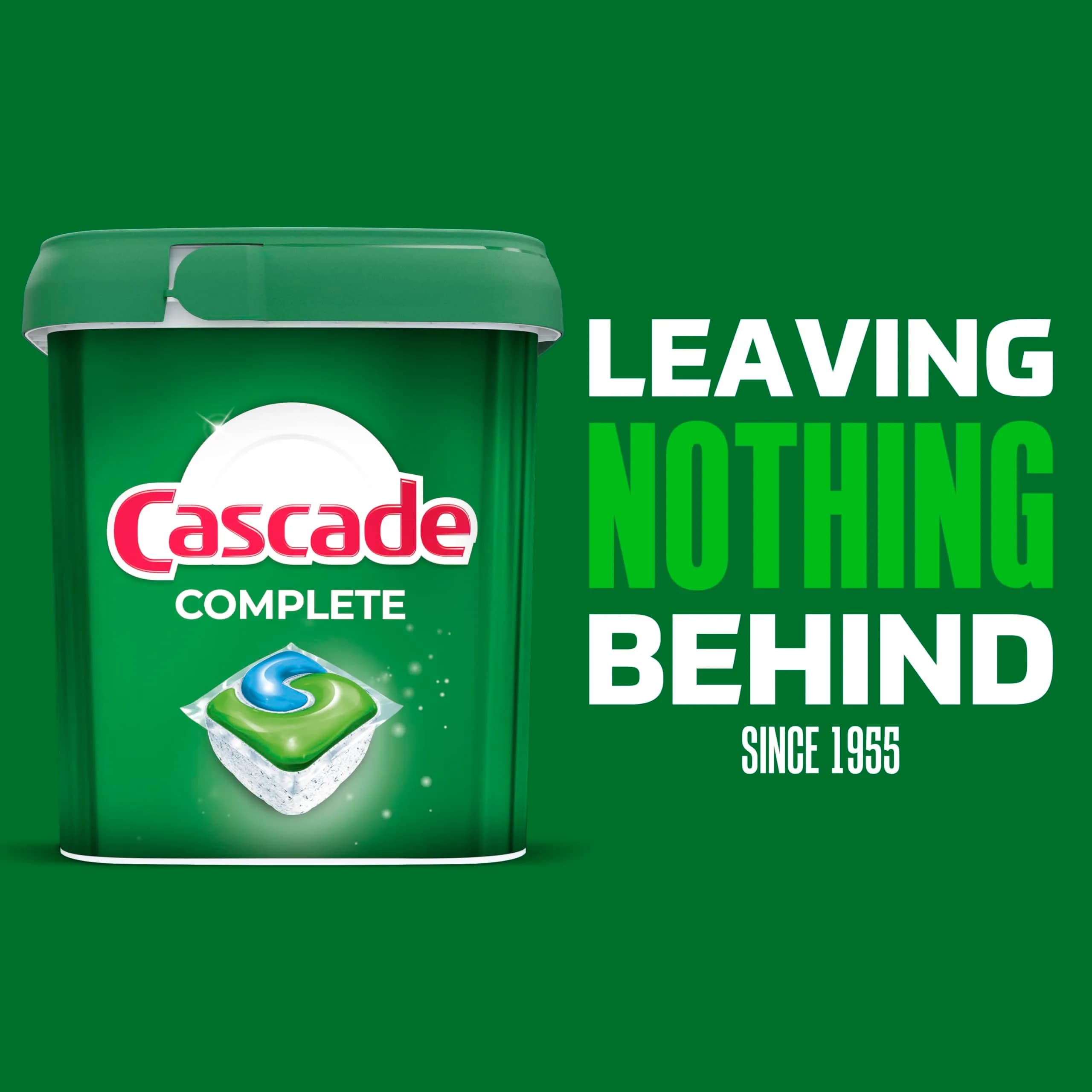 Cascade Complete Action Dishwasher Detergent Pods 43 Count | Powerful Grease Removal & Pipe Safe - view 3
