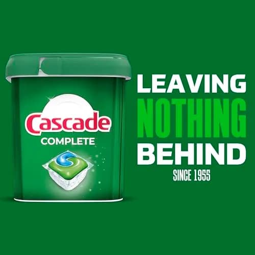 Cascade Complete Action Dishwasher Detergent Pods 43 Count | Powerful Grease Removal & Pipe Safe thumbnail 3