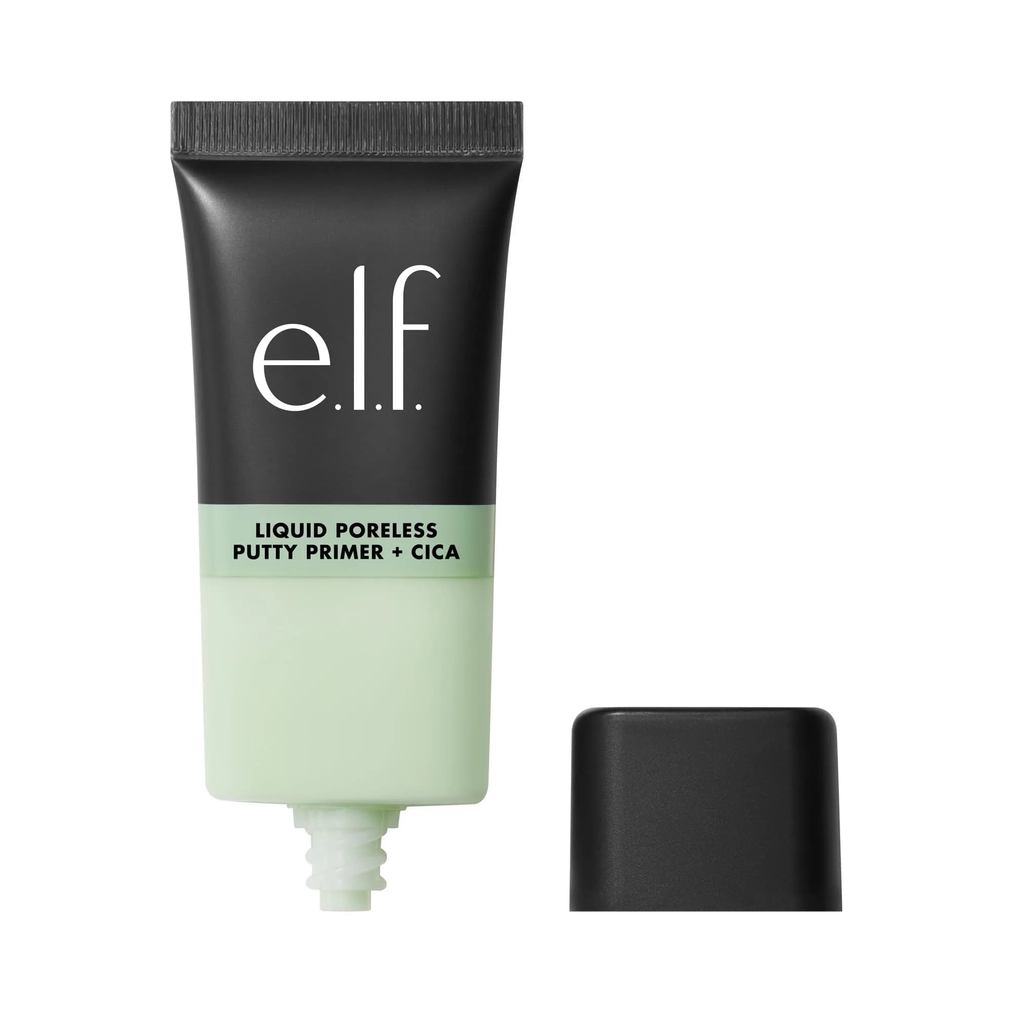 e.l.f. Liquid Poreless Putty Primer + Cica 27.8ml (0.94 Fl Oz) | Soothes Redness & Grips Makeup — Pastel green