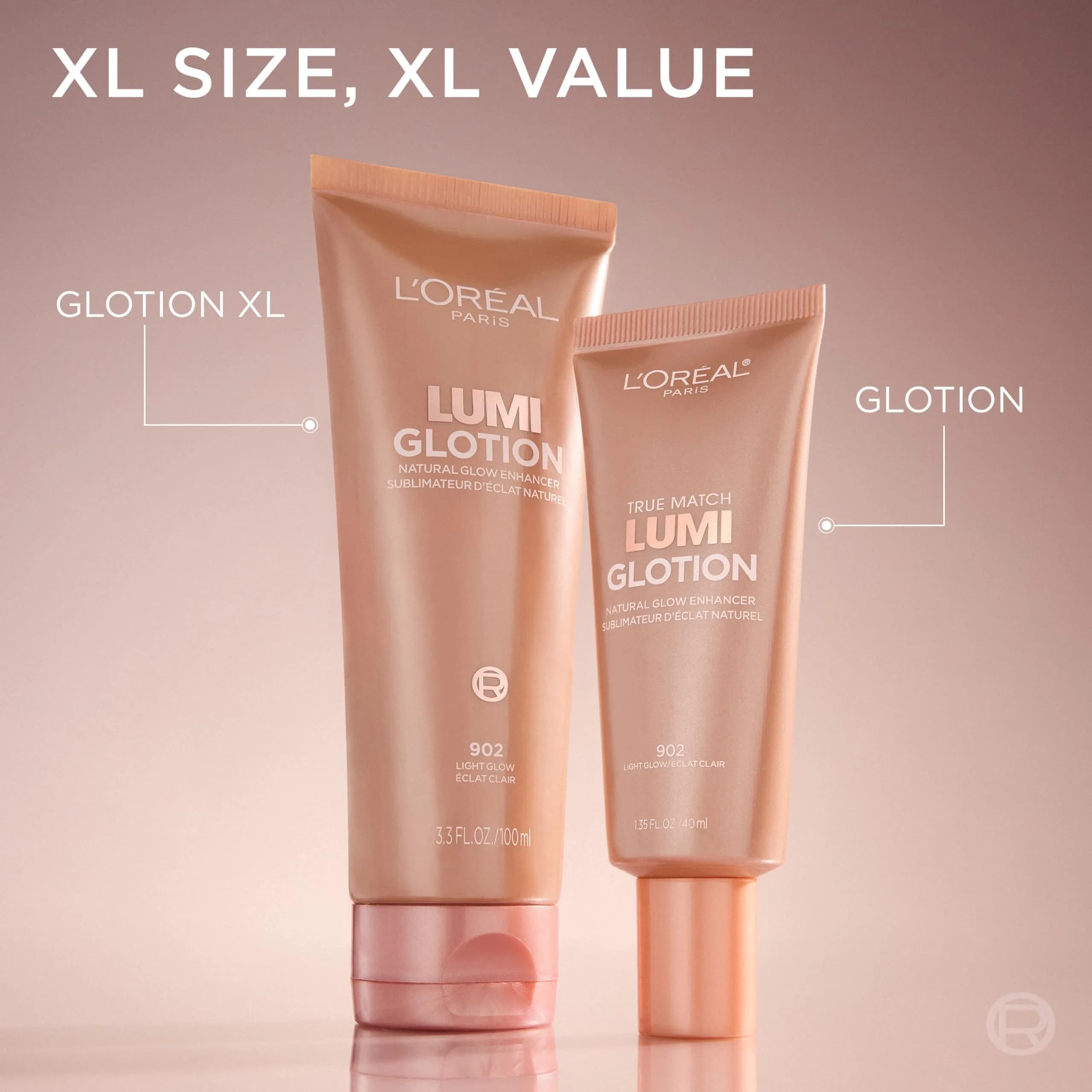 L'Oreal Paris True Match Lumi Glotion XL Natural Glow Enhancer 90ml (3.04 fl oz) | Sun-Kissed Glow Face and Body Illuminator - view 2