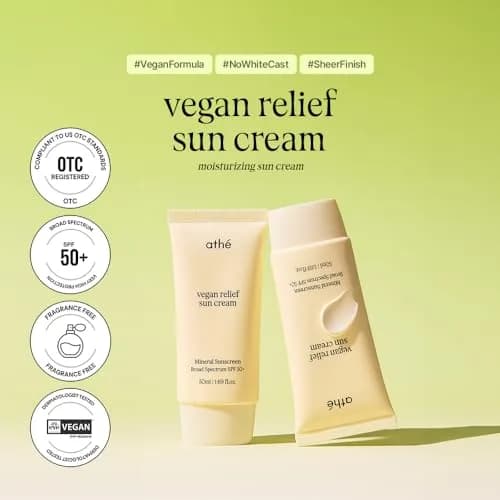 athé Vegan Relief Sun Cream SPF 50+ | Mineral Sunscreen | Sensitive Skin thumbnail 2