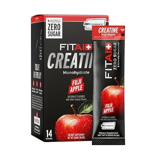 LIFEAID FITAID Creatine Powder, Fuji Apple | 14 Stick Packs, 5g Creatine, Vegan & Paleo (0.22 oz/6.2 g each) thumbnail 1