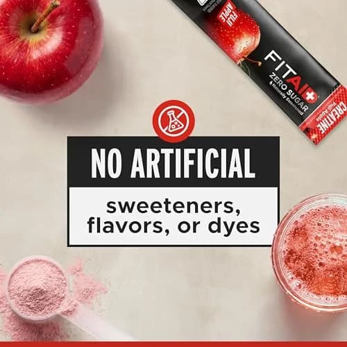 LIFEAID FITAID Creatine Powder, Fuji Apple | 14 Stick Packs, 5g Creatine, Vegan & Paleo (0.22 oz/6.2 g each) thumbnail 5