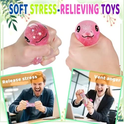 Puffwize Pink Axolotl Squishy Stress Toy | Non-Toxic & BPA-Free for Kids 3-6 thumbnail 6