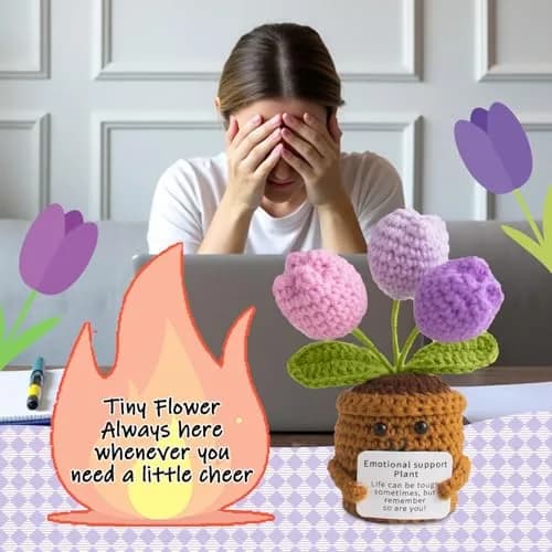 MS ZHENQIAO Tulip Crochet Flower Pattern 6.8 cm (2.7 in) | Inspirational Gift thumbnail 5