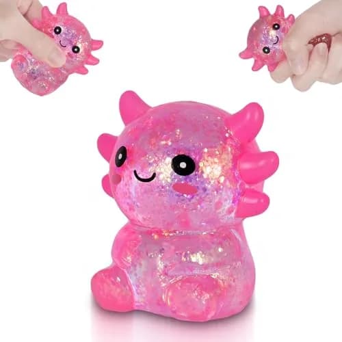 Puffwize Axolotl Squishy Toy 7.5cm | Stress Relief Fidget Toy for Kids & Adults thumbnail 1