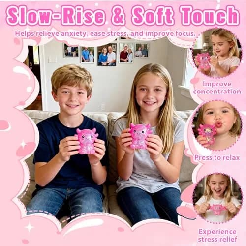 Puffwize Axolotl Squishy Toy 7.5cm | Stress Relief Fidget Toy for Kids & Adults thumbnail 5