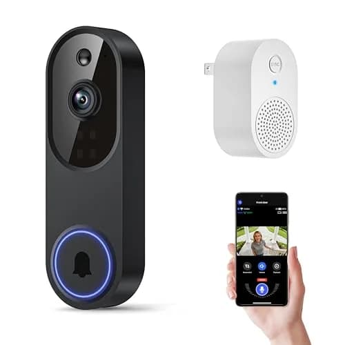 Orbitell 1080p Wireless Wi-Fi Video Doorbell Camera with Two Way Audio, Night Vision, Cloud Storage | AI Motion Detection thumbnail 1