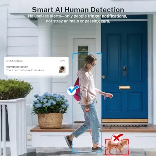 Orbitell 1080p Wireless Wi-Fi Video Doorbell Camera with Two Way Audio, Night Vision, Cloud Storage | AI Motion Detection thumbnail 4