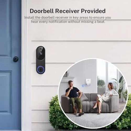 Orbitell 1080p Wireless Wi-Fi Video Doorbell Camera with Two Way Audio, Night Vision, Cloud Storage | AI Motion Detection thumbnail 7
