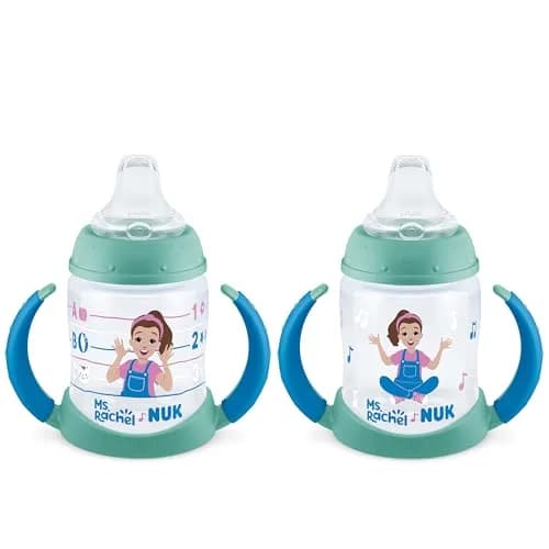 NUK Learner Cup Ms. Rachel 5oz (148ml) 2 Pack | Spill-Proof Soft Spout Transition Sippy Cup for Babies 6+ Months thumbnail 1