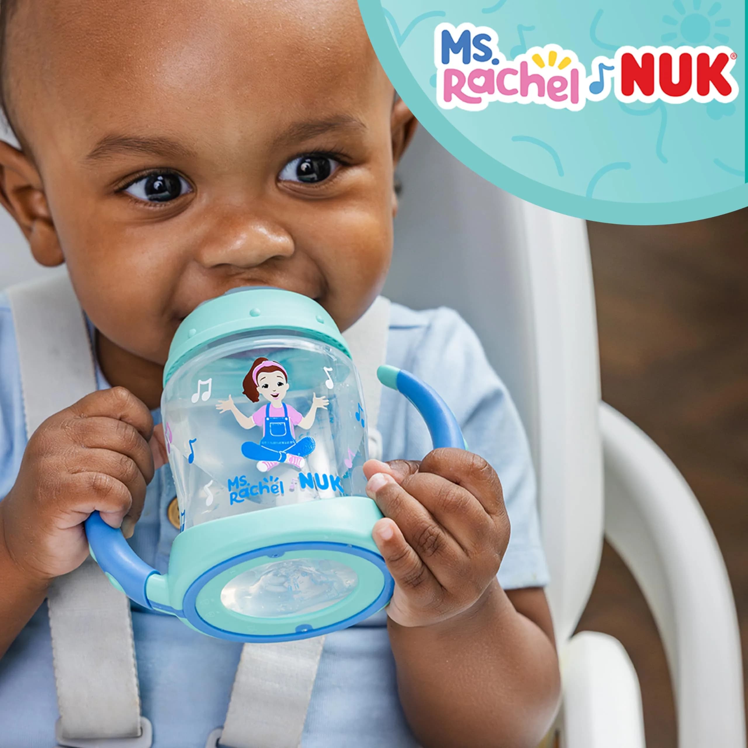 NUK Ms. Rachel Learner Spill Proof Sippy Cup, 5 Oz (150 mL) - Mickey Mouse Design - view 2