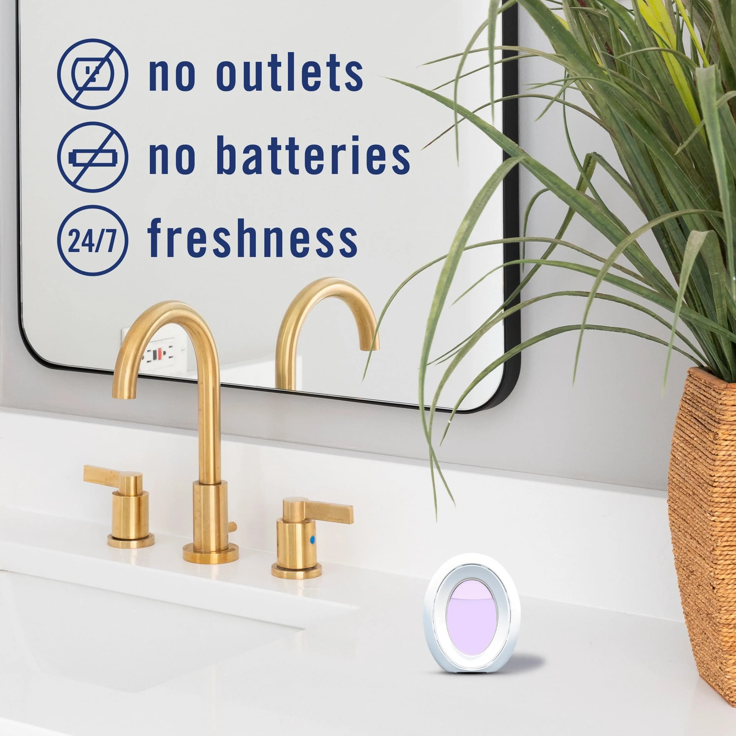 Febreze Bathroom Air Freshener Lilac & Peach Scents, 4 Count | Odor-Fighting Plug-In Alternative for Small Spaces - view 5
